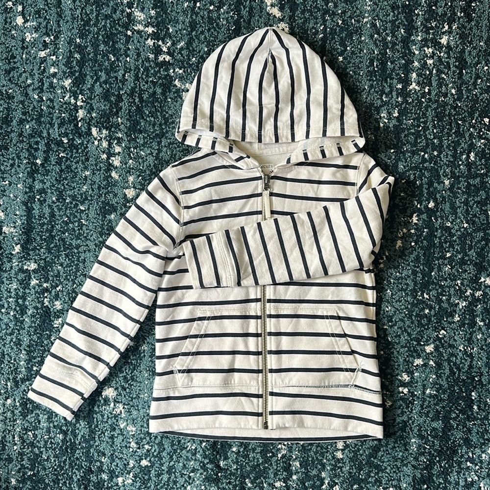 Jcrew Crewcuts Zip-Up Hoodie.  Size 6/7